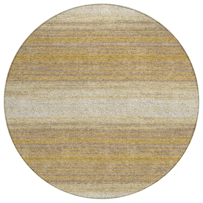 Machine Washable Indoor/ Outdoor Ombre Stripe Chantille Rug