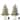 2pcs 3 Ft Mini Christmas Tree with Premium 70 Warm White Led, 8 Mode Xmas Pine Tree - 21.6x21.6x36in