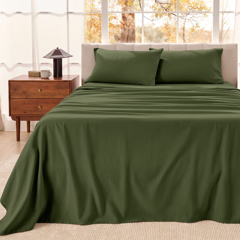 Bare Home Organic Cotton Flannel Sheet Set