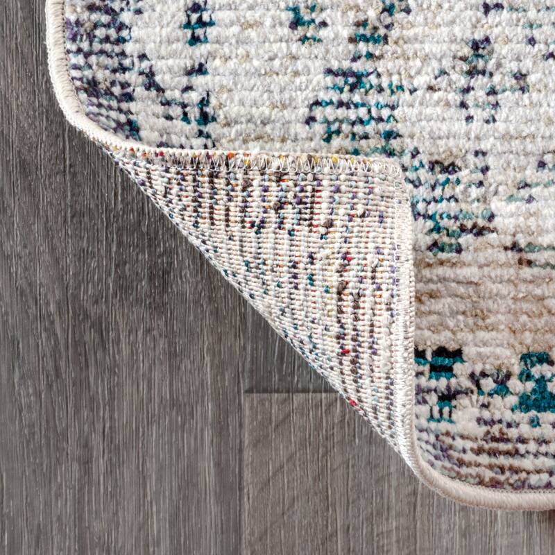 JONATHAN Y Ankara Vintage Medallion Gray/Ivory Area Rug