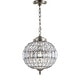 preview thumbnail 6 of 26, Juliette Crystal/Metal LED Pendant Pendant, Antique Brass by JONATHAN Y