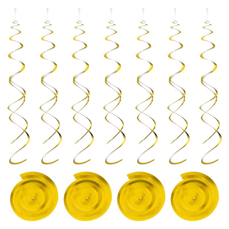 30 Pcs Gold Party Hanging Double Strip with Hang Tag Hook