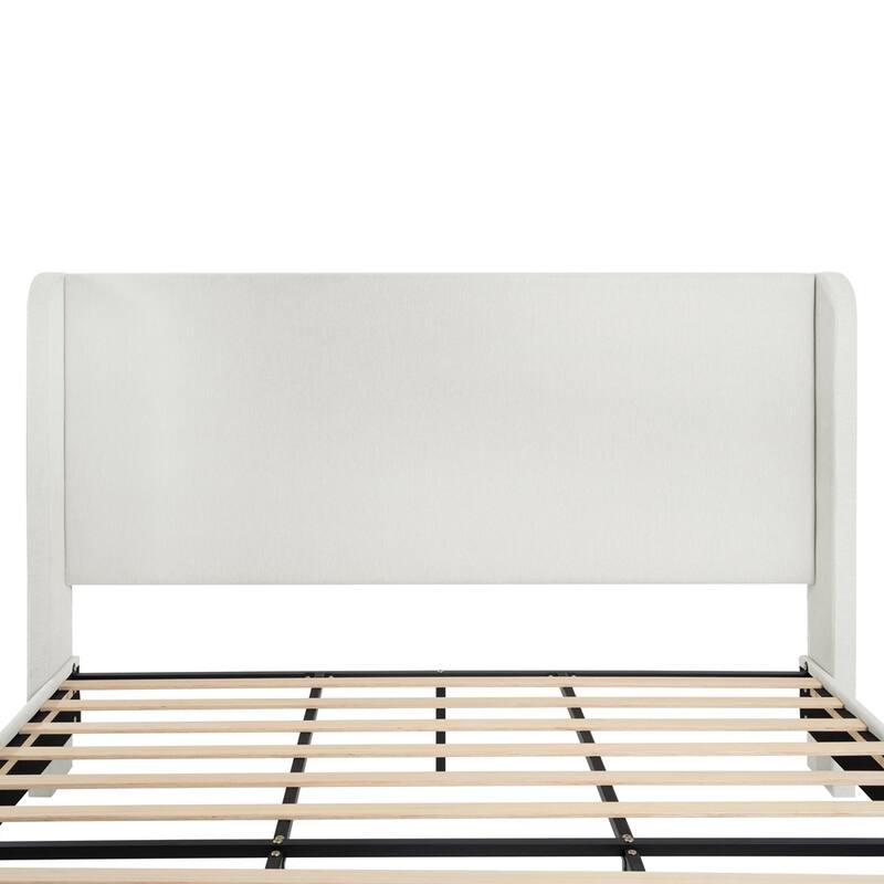 Tall Headboard Upholstered Bed Elegant Simplicity Bedroom Bed