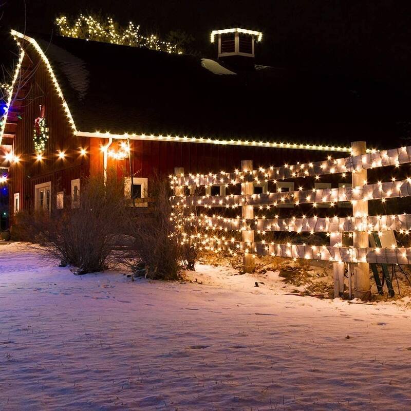 Holiday LITEUP 125 Solar Powered LED Christmas String Light - Warm White (1,2 or 4 Pack)