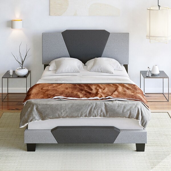 Boyd Sleep Tuscany Upholstered Geometric Panel Platform Bed Frame On Sale Bed Bath Beyond 30836501