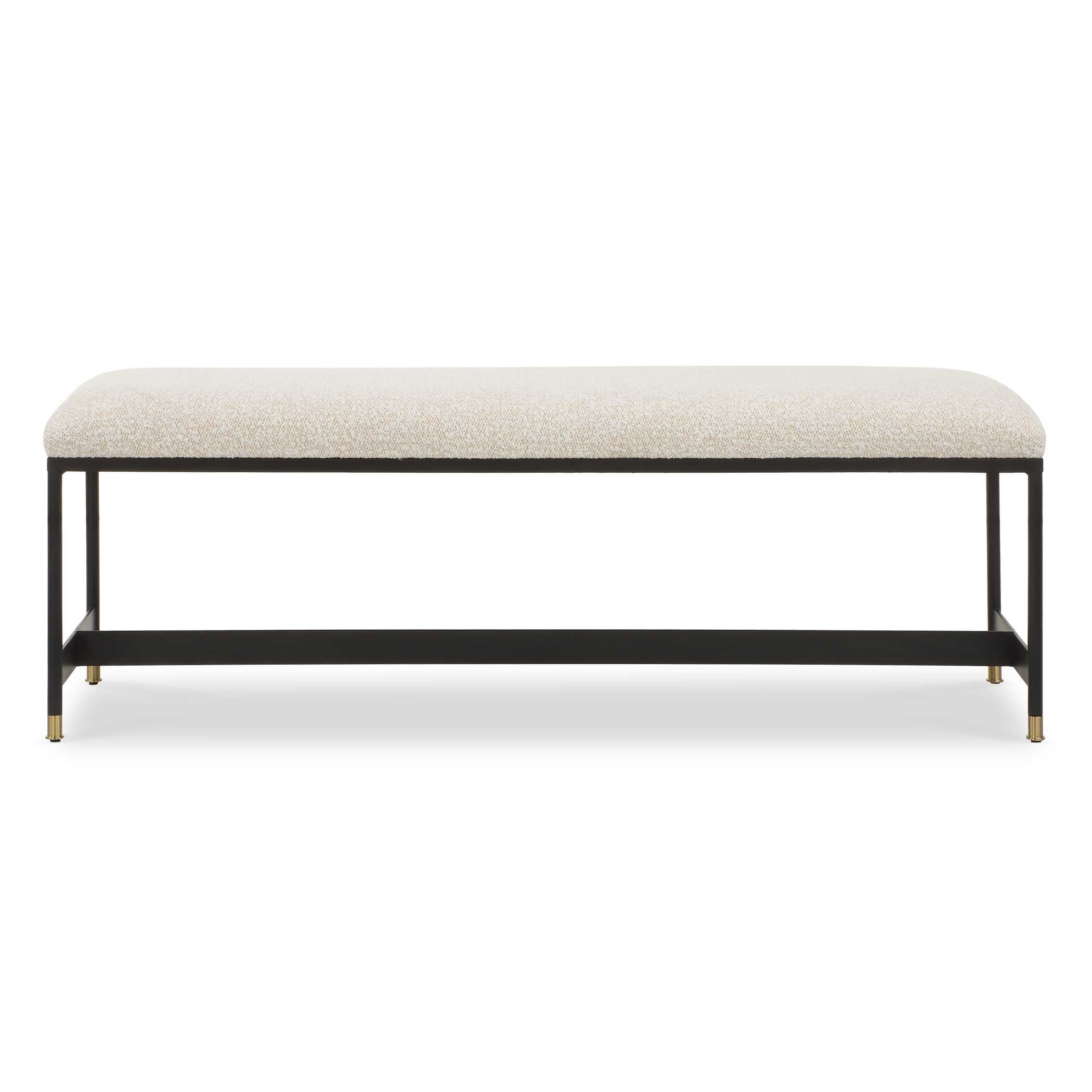 Uttermost Halston Upholstered White Bench