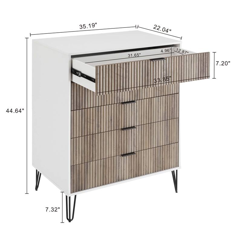 Manhattan Comfort 2-Piece Dumbo Modern Multi Drawer Dresser Set