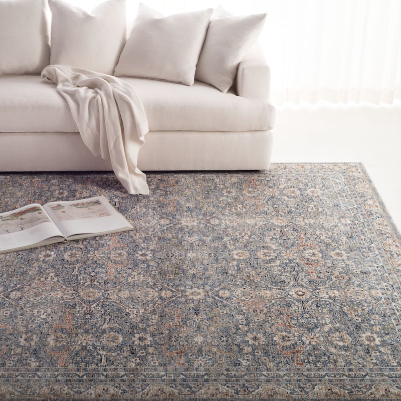 Lauren Ralph Lauren Belvoir Traditional Oriental Polyester Area Rug - 8'9" x 11'10" - Light Blue