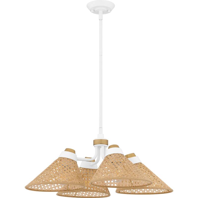 Graft 4-Light Matte White Pendant Light