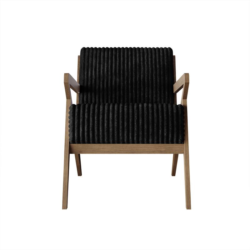 CraftPorch Chic Modern Velvet Upholstered Chair - Black