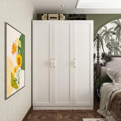 47.2"W Contemporary Modern Freestanding Wardrobe Armoire Closet