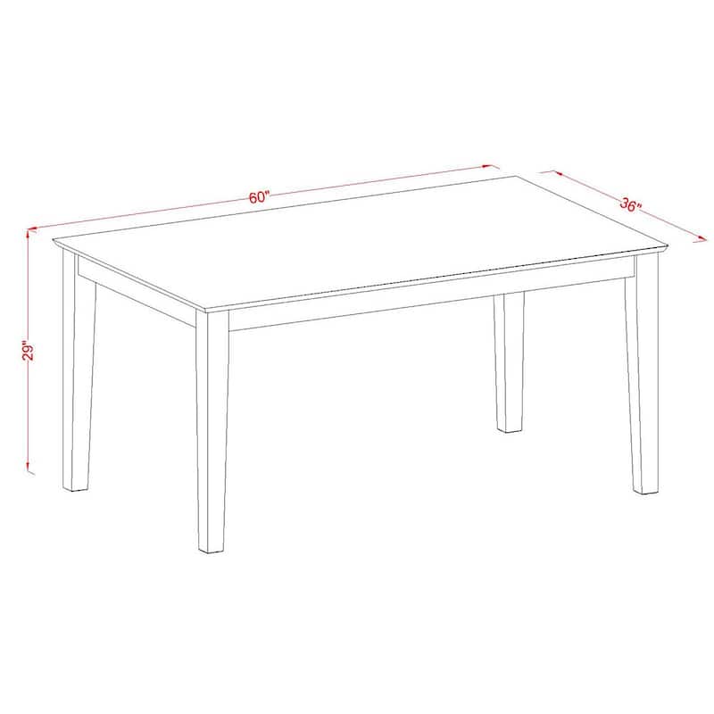 City Chic 5-Piece Dining Set - Table & 6 Chairs - Modern Dining Room Furniture