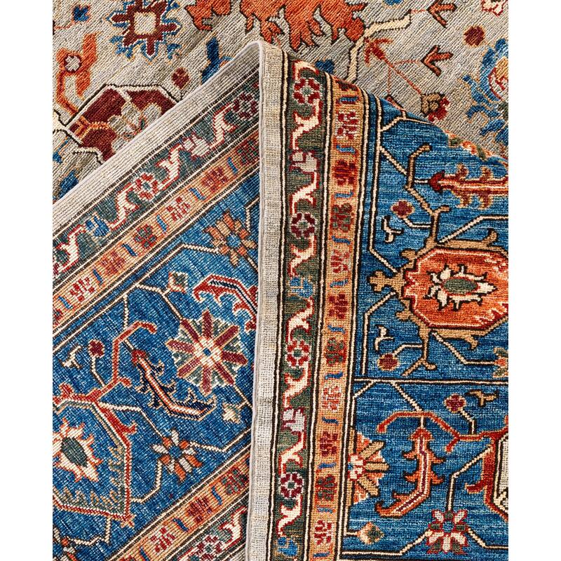Serapi One-of-a-Kind Hand-Knotted Area Rug - Gray - 9' 1" x 11' 9"