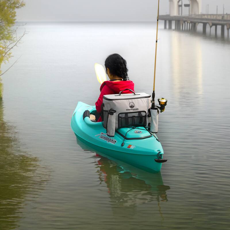 Kayak Cooler - 18L Seat Back Fishing Cooler - Water-Resistant Insulated Bag - 8-12 Hour Cooling Time by Wakeman Outdoors