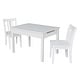 preview thumbnail 22 of 29, Kids Table with Lift Up Top and 2 San Remo Juvenile Chairs - 3 Piece Set White