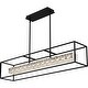 preview thumbnail 4 of 8, Dazzle Integrated LED Matte Black Linear Chandelier