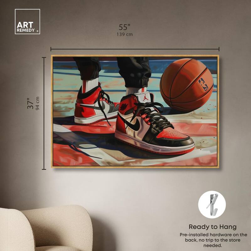 Down at the Court Canvas by Art Remedy