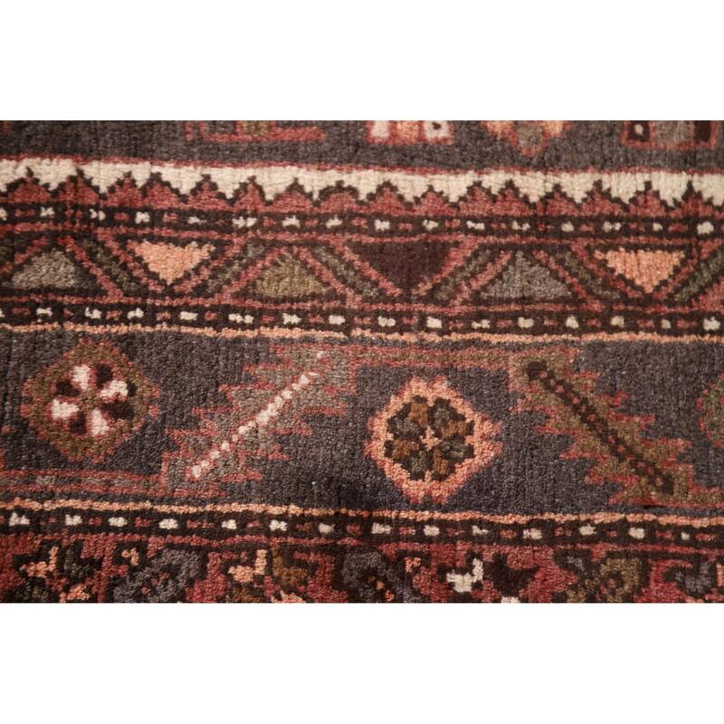 Heriz Persian Vintage Runner Rug Hand-knotted Wool Carpet - 3'8"x 11'4"