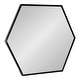 preview thumbnail 32 of 54, Kate and Laurel McNeer Glam Hexagon Framed Wall Mirror 22x25 - Black