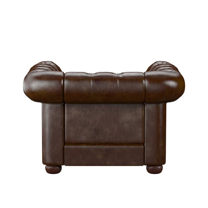 Knightsbridge Tufted Scroll Arm Chesterfield Chair by iNSPIRE Q Artisan