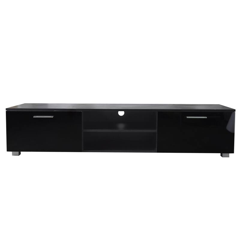 TV Stand, Television Stands with 2 Drawers, Open Shelves Console Table, Modern Entertainment Center TV Console