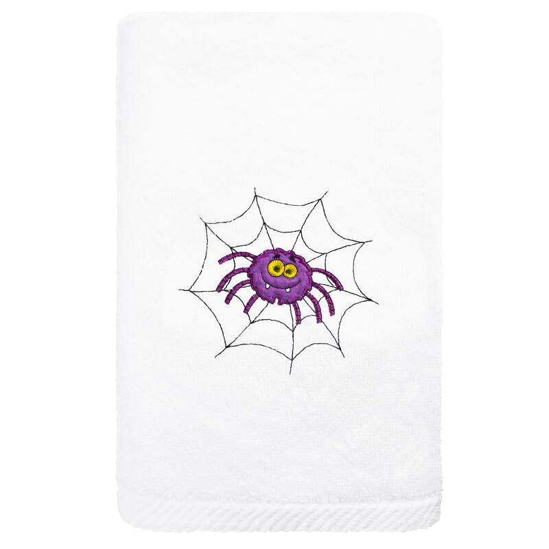 Authentic Hotel and Spa Spider - Embroidered Luxury 100% Turkish Cotton Hand Towel - White