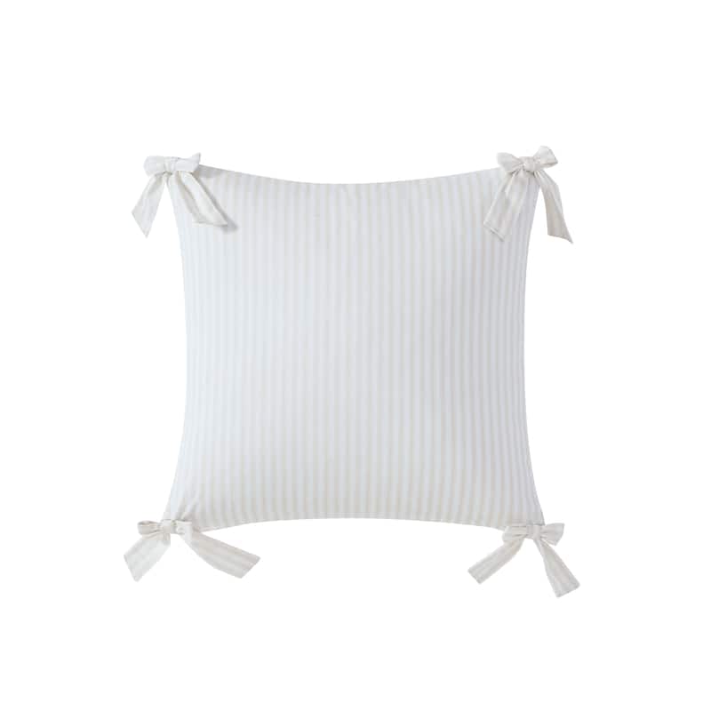 Peri Home Pinstripe Bow Decorative Pillow - 20x20