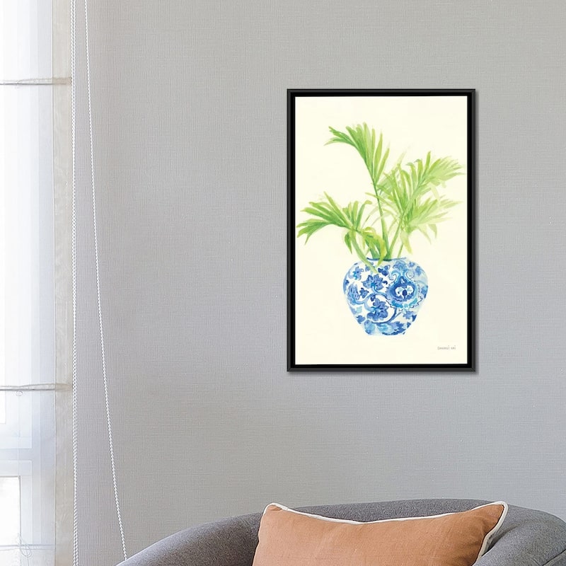iCanvas "Palm Chinoiserie II" by Danhui Nai Framed Canvas Print