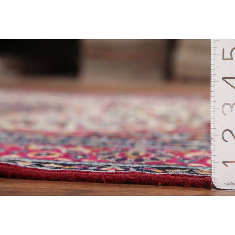 Floral Ivory Mashad Turkish Rug Machine Made Carpet - 6'4" x 9'6"