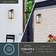 preview thumbnail 3 of 7, VAXCEL Uptown 1-Light Matte Black Transitional Outdoor Wall Sconce made of Durable Metal, Clear Glass Shade, LED Compatible