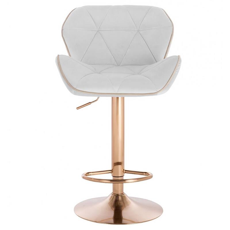 Modern Home Luxe Spyder Contemporary Adjustable Suede Barstool - Modern Comfortable Adjusting Height Counter/Bar Stool