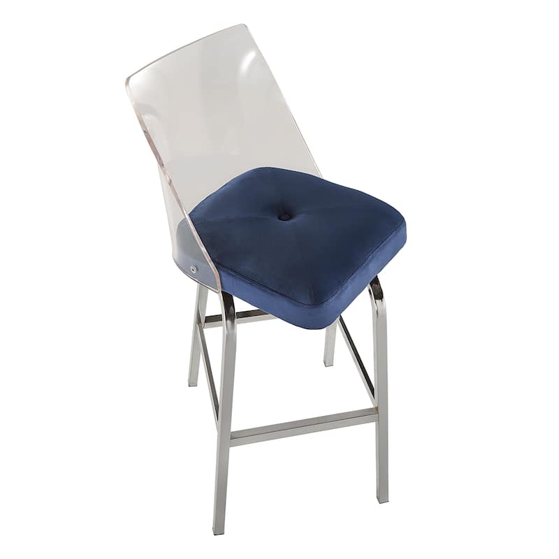 Lennox Velvet Bar Height Swivel Stools (Set of 2) by iNSPIRE Q Bold