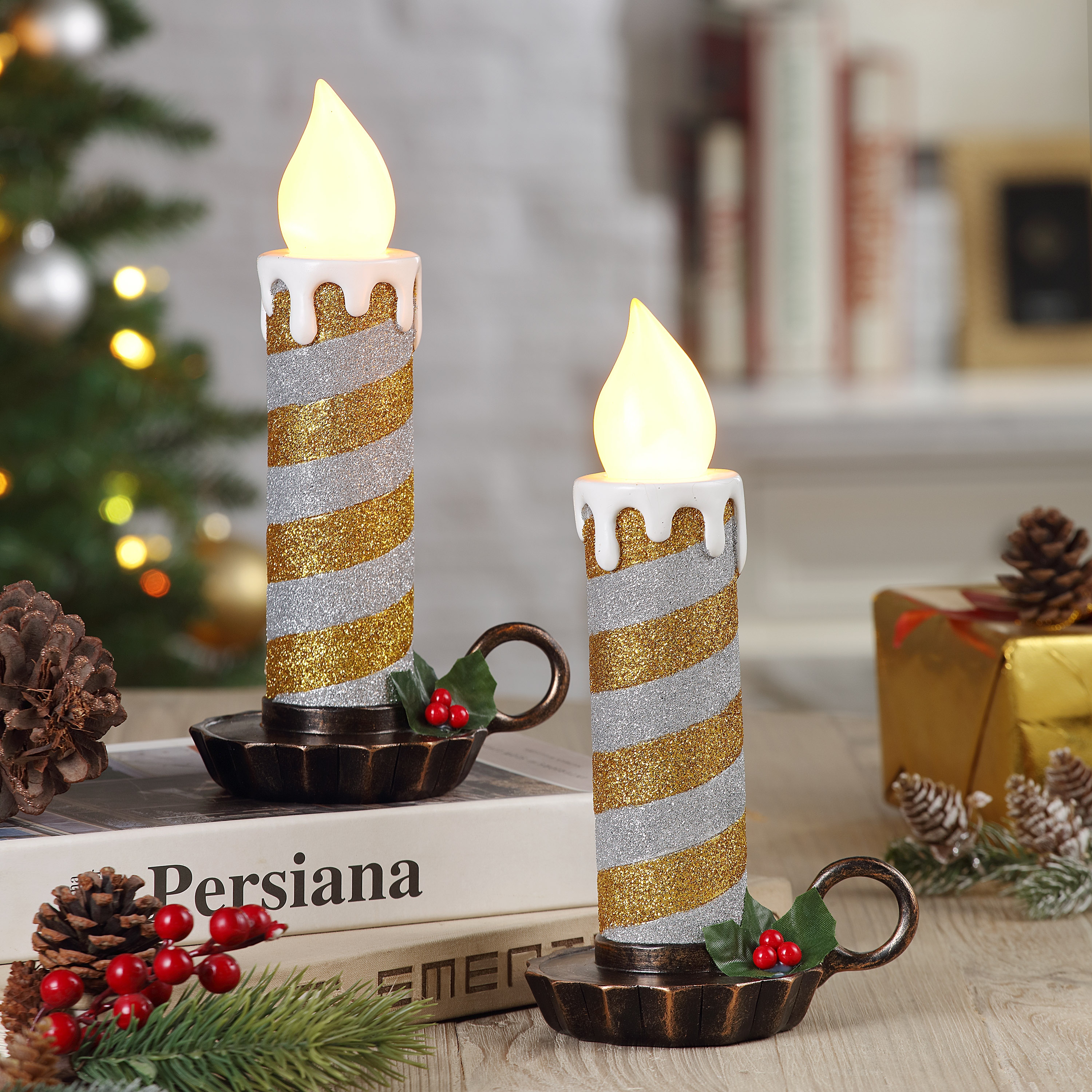 Battery operated christmas candles sale