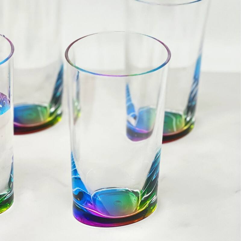 Oval Halo Acrylic Glasses Drinking Set of 4