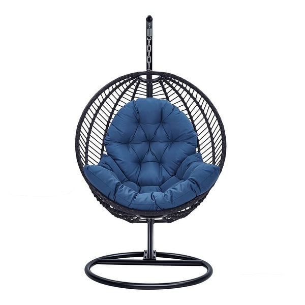 Foldable Egg Chair for Outdoor Indoor PE Rattan On Sale Bed
