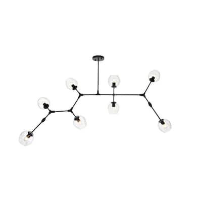 Elegant Lighting 1712G74 Cavoli 8 Light 74" Wide Abstract Chandelier