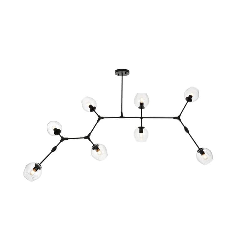 Elegant Lighting 1712G74 Cavoli 8 Light 74" Wide Abstract Chandelier