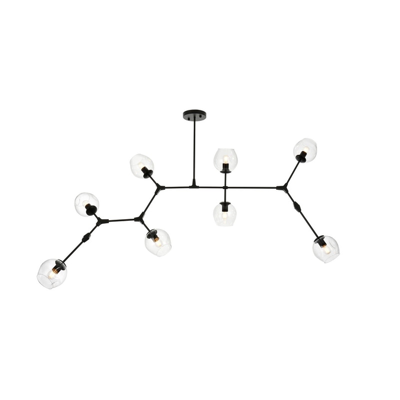Elegant Lighting 1712G74 Cavoli 8 Light 74" Wide Abstract Chandelier