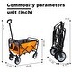preview thumbnail 60 of 62, Foldable Wagon Cart with Strapping System, Utility Wagon Cart for Camping Shopping Sports Gardeing Fishing All-Terrain Wheels