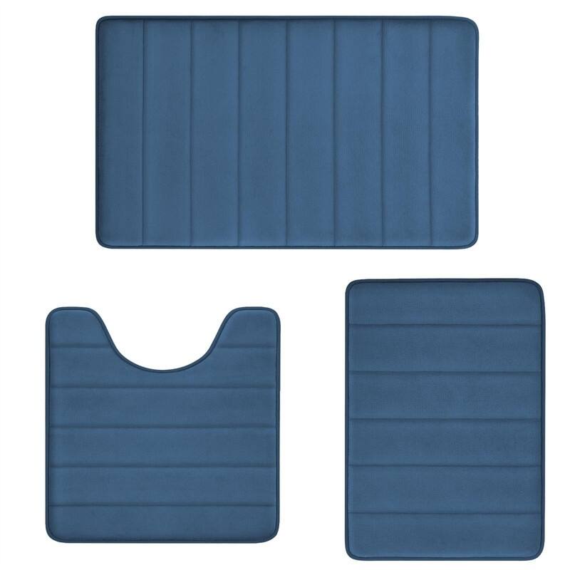 Bathroom Rugs Set Memory Foam - Mist Blue
