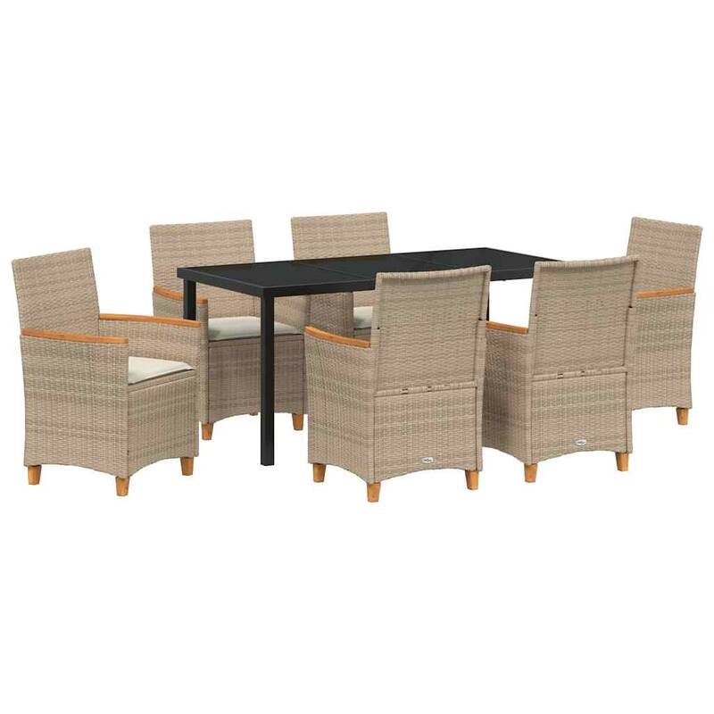 vidaXL Garden Dining Set Poly Rattan