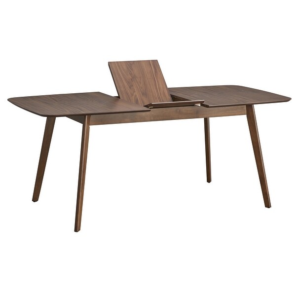 Simple Living Wave Butterfly-Leaf Dining Table, Walnut, Hidden
