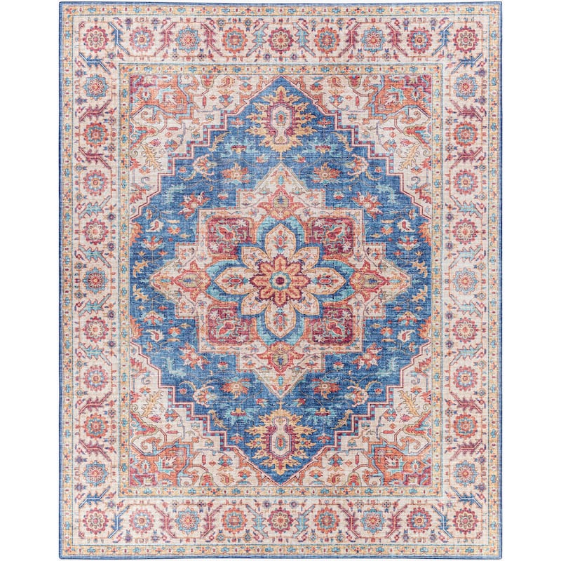 Livabliss Iris Traditional Medallion Area Rug