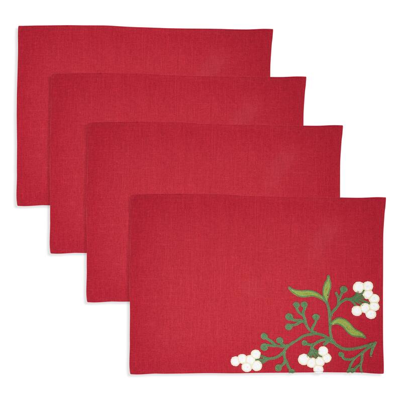 Merry Mistletoe Placemat (Set of 4) - 13"x19"