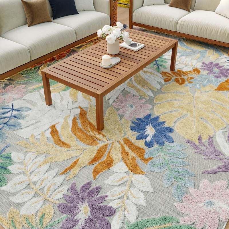 Nourison Suncoast Indoor/Outdoor Tropical Floral Area Rug