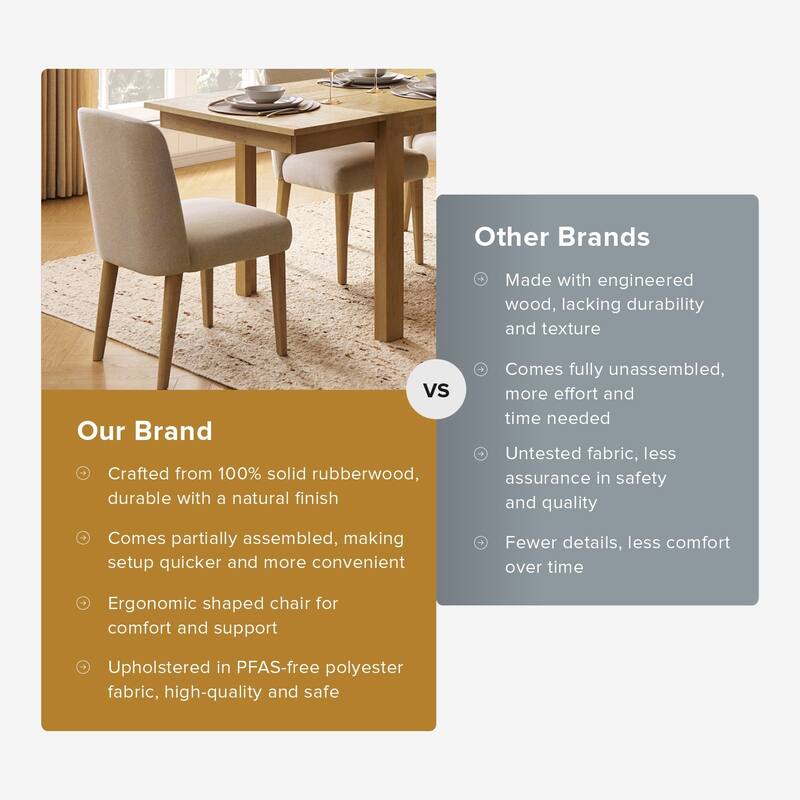 Mopio Logan Upholstered Beige Dining Chair