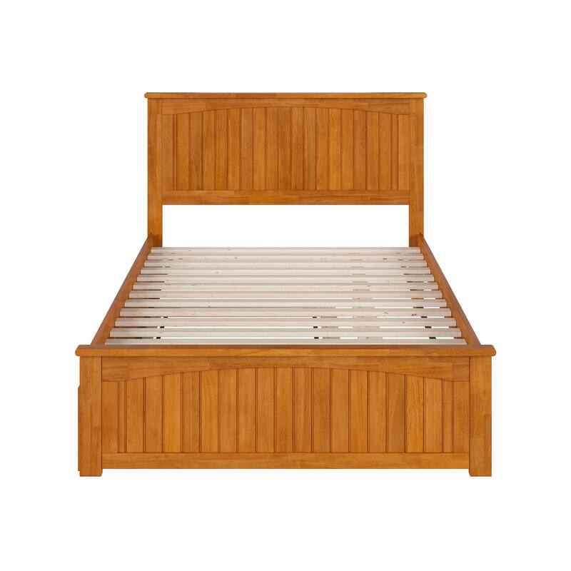 Nantucket Solid Wood Platform Bed with Matching Footboard & Twin Trundle