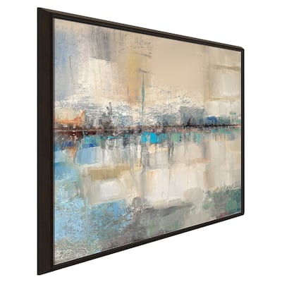 "Shoreline Reflection II" by Ruane Manning Print on Floating Canvas
