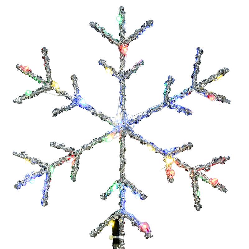 National Tree Company 14.5 in. Snowflake Tree Top for Artificial Trees with Dual Color Lights - 14.5 in