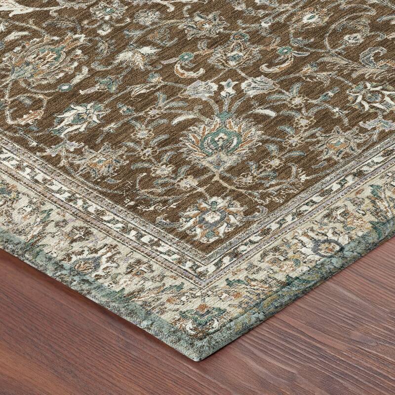 Machine Washable Indoor/ Outdoor Traditional Arvada Chantille Rug